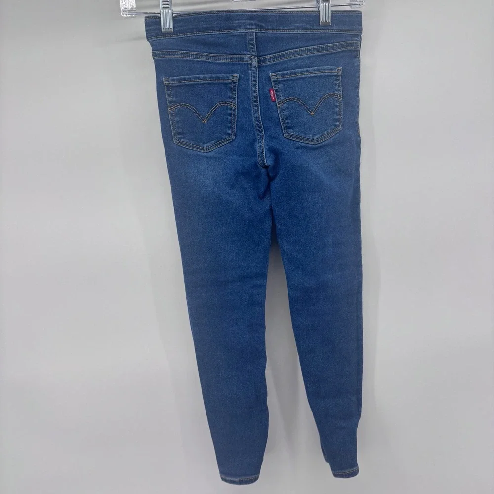Levi's Pull On Jegging Jeans Girls Size 8‎ Dark Wash Denim Pants